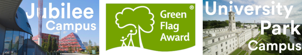 University of Nottingham honoured with “Green Flag Awards” for two different campus areas